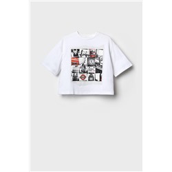 Фуфайка трикотажная для девочек (футболка) PLAYTODAY, 1239825