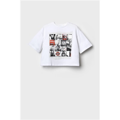 Фуфайка трикотажная для девочек (футболка) PLAYTODAY, 1239825