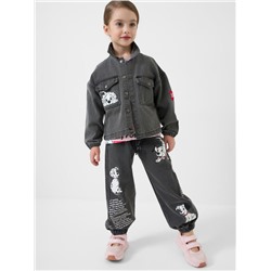 Куртка текстильная джинсовая для девочек