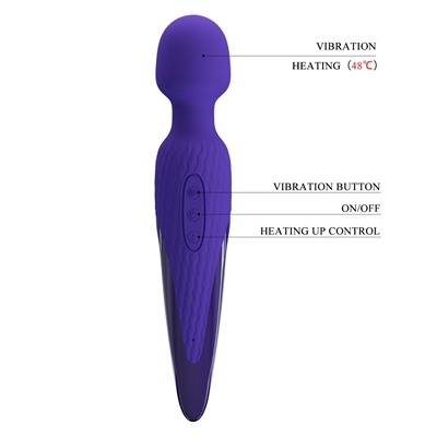 Фиолетовый wand-вибратор Antony-Youth - 26 см.