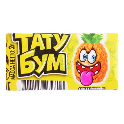 Жевательная резинка с татуировкой "Тату Бум" ассорти 2гр*200шт