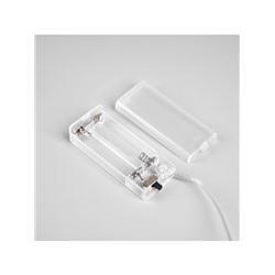 Гирлянда «Нить» 2 м роса с насадками «Гранатовый браслет», IP20, нить серебристая, 20 LED, батарейки AAx2 (не в комплекте), свечение тёплое белое