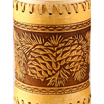 Туес шитый «Шишки», банка для хранения, береста