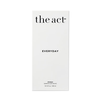 Шампунь для волос ежедневный The Act с гидролатами и растительными протеинами, 300 мл