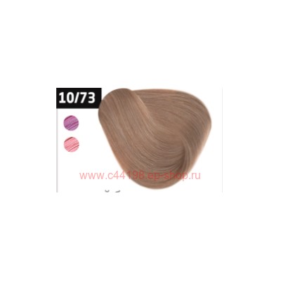 OLLIN SILK TOUCH 10/73 светлый блондин коричнево-золотистый 60мл Безаммиачный стойкий краситель для