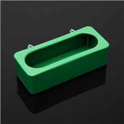 Кормушка для птиц внутренняя матовая 15×6.5×4.5 см, зелёная