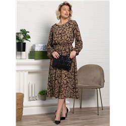 Платье Идиллия (бежево-черное) П15378-16М