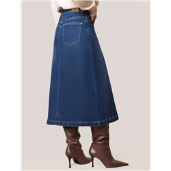 Джинсовая юбка из плотной эластичной джинсы 13.8OZ.