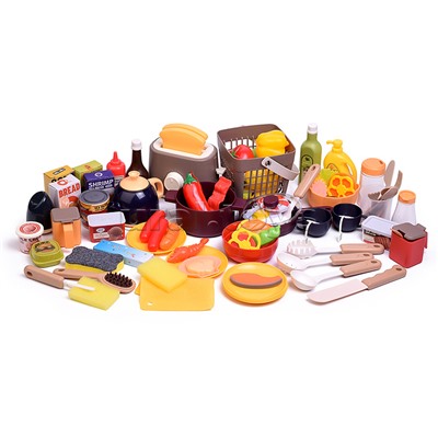 Набор кухня "Весёлый поварёнок" с паром (108 предметов) в коробке