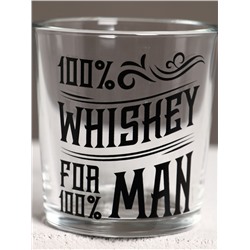 Подарочный набор «На удачу»: гель для душа виски 250 мл и стакан для виски, Чистое счастье