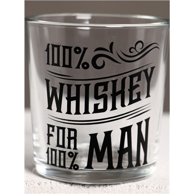 Подарочный набор «На удачу»: гель для душа виски 250 мл и стакан для виски, Чистое счастье