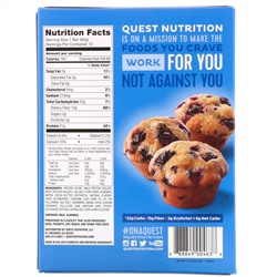 Quest Nutrition, протеиновый батончик, со вкусом маффина с голубикой, 12 батончиков, весом 60 г (2,12 унции) каждый