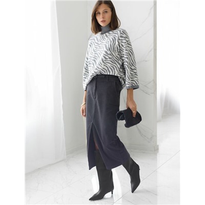 Юбка из эластичного микро-вельвета