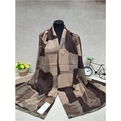 Мягкий двухсторонний палантин из кашемира мультицвет