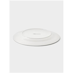 Тарелка новогодняя Доляна «Сказки зимнего леса», d=25.5 см, фарфор, белая