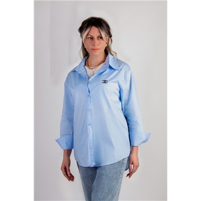 Рубашка оверсайз хлопок y2k НАТАЛИ, 1124645