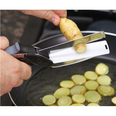 Нож-ножницы с разделочной доской 2 в 1 KNIFE CUTTING BOARD (уценка)