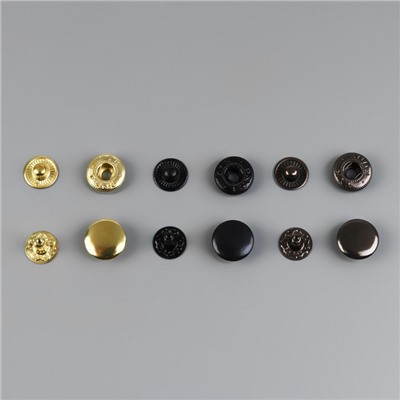 Кнопки установочные, Альфа (S-образные), d=12.5 мм, 120 шт., с установщиком, в органайзере, разноцветные