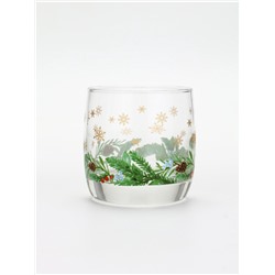 Стакан новогодний «Зимний букет», 310 мл, золотая деколь