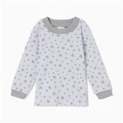 Лонгслив для мальчика, рост 68 см, серые звёзды