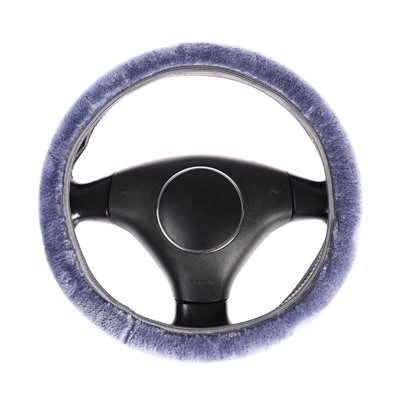 Оплетка на руль TORSO, меховая, мультиразмерная, светло-серый