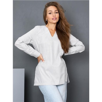 Блузка "Асель" (Серая полоска)