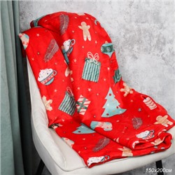 Плед флисовый 150х200 см Новогоднее настроение / GP611-10 /уп 10/20/100/ 734250 новогодний