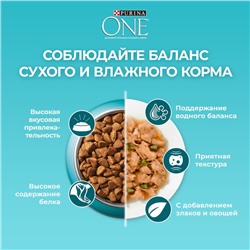 Сухой корм Purina One для стерилизованных кошек, лосось/пшеница, 750 г