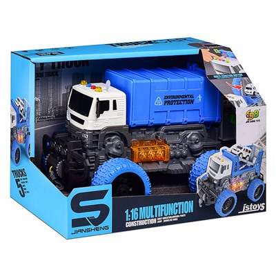 Машина "Эко-транс" 1:16 (свет, звук) в коробке (цвет синий)