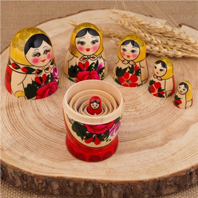 Матрёшка дерево «Семёновская», 6 кукольная, высшая категория