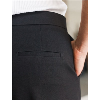 Прямые брюки из джерси на резинке сзади