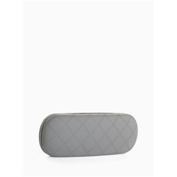 Футляр для очков на хлопушке, в клетку, размер 16×6×3 см, серый
