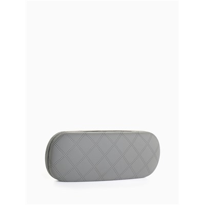 Футляр для очков на хлопушке, в клетку, размер 16×6×3 см, серый