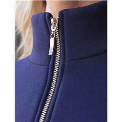 Бомбер среднего объема из эластичного футера трехнитики c начесом