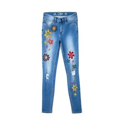 Skinny CONTE Ультрамодные джинсы Skinny с вышивкой CON-32