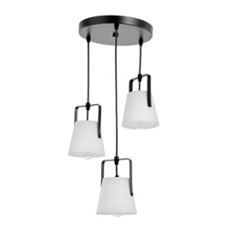 Светильник ЭкономСвет «Нэнси», подвесной, 3×25 Вт, Е27, чёрный, 33×33×20(75)см