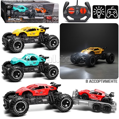 Машина "Вездеход с прицепом 3" р/у, 27 MHz, в коробке