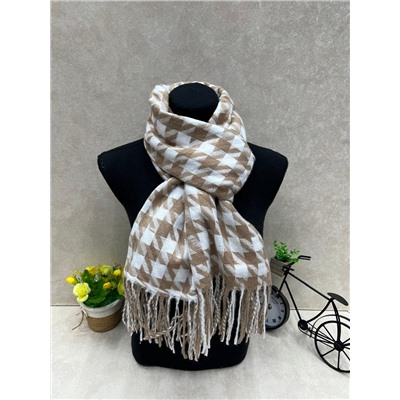 Палантин в клетку из кашемира, мультицвет