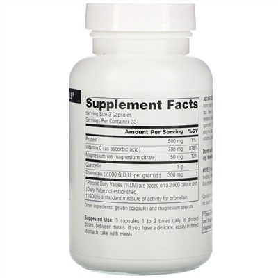 Source Naturals, Активированный кверцетин, 100 капсул