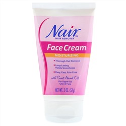 Nair, Hair Remover, Moisturizing Face Cream, 2 oz (57 g)
