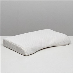 Подушка ортопедическая НТ-ПС-07 «Массажная», для взрослых, с эффектом памяти и выемкой под плечо, 55×36 см, валики 10/7 см