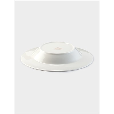 Тарелка глубокая WY Golden rays, 290 мл, d=22 см, фарфор, белая