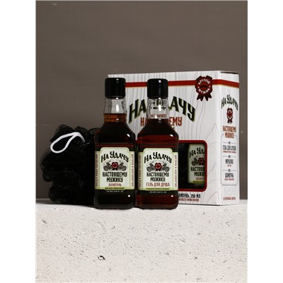 Подарочный набор «На удачу», гель для душа, шампунь для волос, мочалка для тела, Чистое счастье