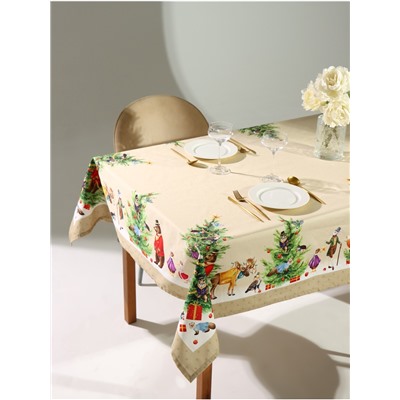 Скатерть новогодняя «Этель» Noble Christmas, 150×220 ±3 см с ГМВО, 100% хлопок, саржа 190 г/м²