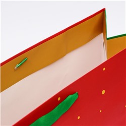 Пакет подарочный новогодний ламинированный «Ёлки», 50×40×15 см