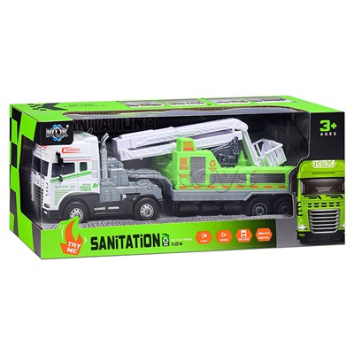 Машина  "Мега Прицеп" (свет, звук) в коробке