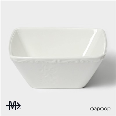 Салатник Magistro Kingdom, 300 мл, 12×5 см, фарфор, белый