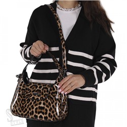 Сумка женская кожаная 9148 leopard brown Velina Fabbiano-Safenta