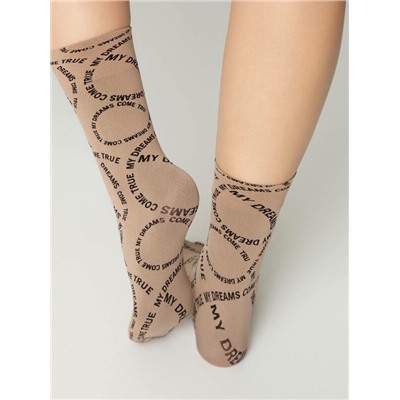 Полиамидные CONTE FANTASY Плотные носки с вывязанным рисунком «My dreams»