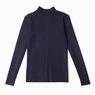 Свитер для девочек, цвет тёмно-синий, рост 146-152 см